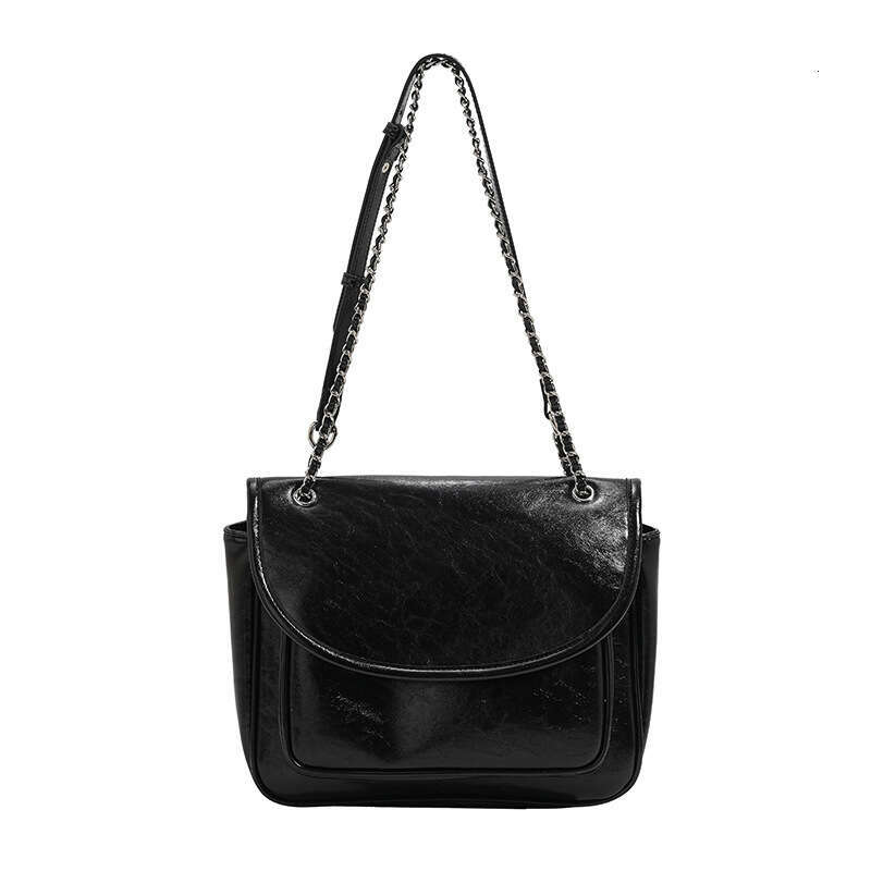 Women's Crossbody Hobo Shoulder Autumn Winter Large Capacity Chain Tote 2024 New Oil Wax Leather Messenger Bag