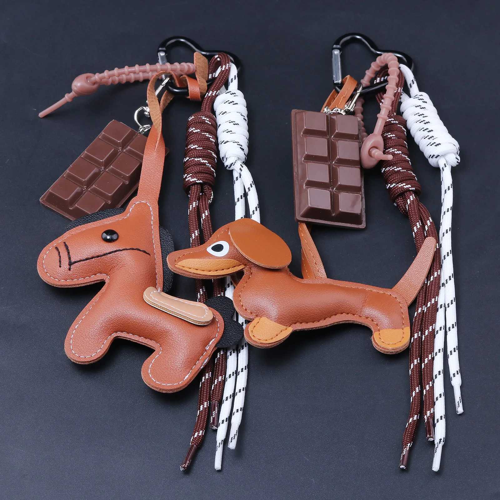 Creative Dachshund Style Pendant For Ladies Bag High-end Keychain Pendant Braided Rope Bag Pendant Suitable For Bag Accessories XJ250607