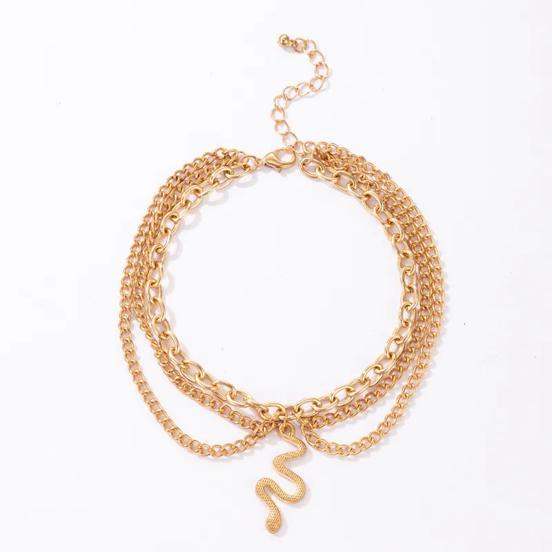 Boho Gold Silver Color Tassel Chain Bracelet Anklet Charms SnakeStarfishHeart Sexy Leg Ankle On Foot Chain Beach Jewelry 250528