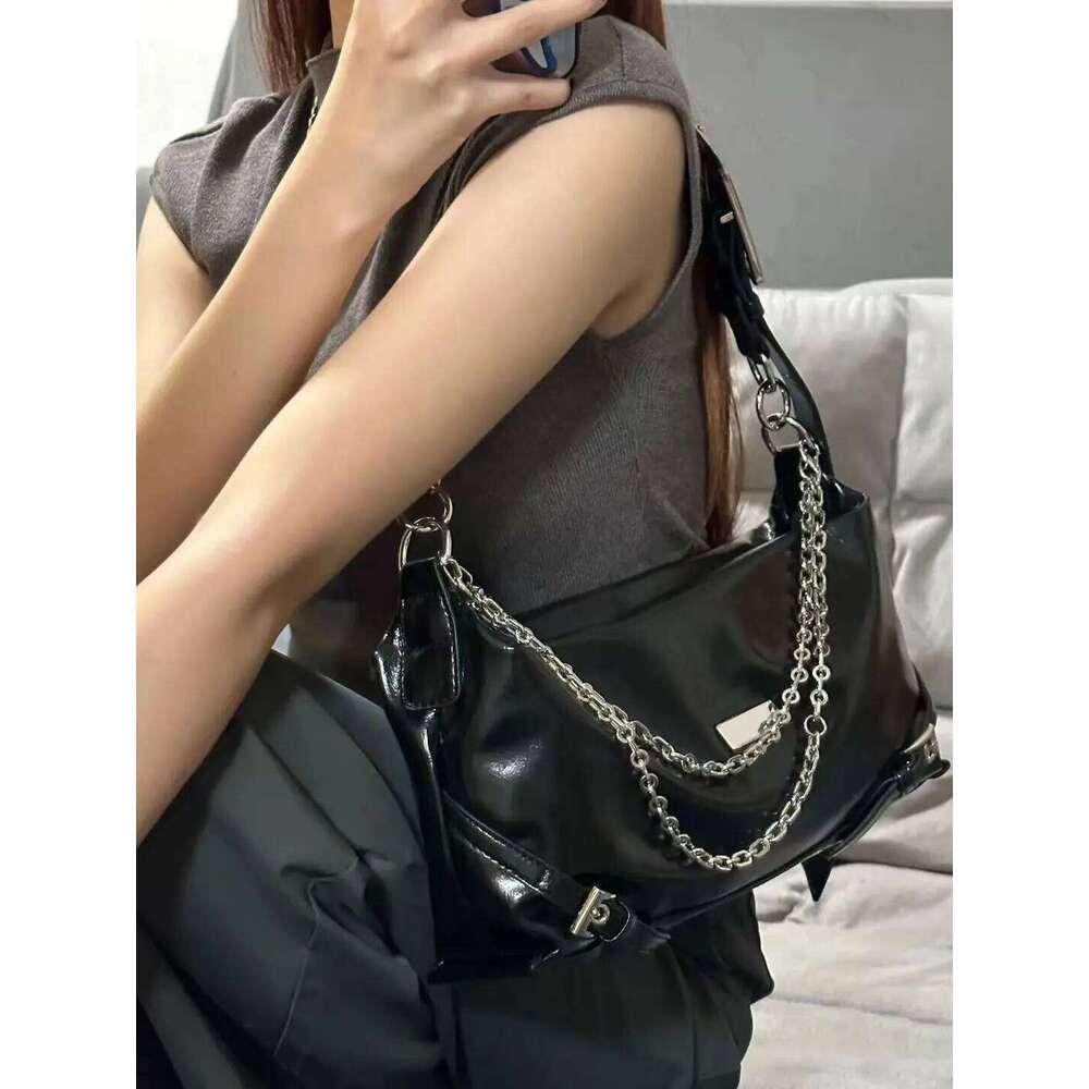 JIAERDI Y2k Vintage Handbags Women 2023 Hot Girls Chains Soft Chic Casual Shoulder Female Retro Haruku White Messenger Bag
