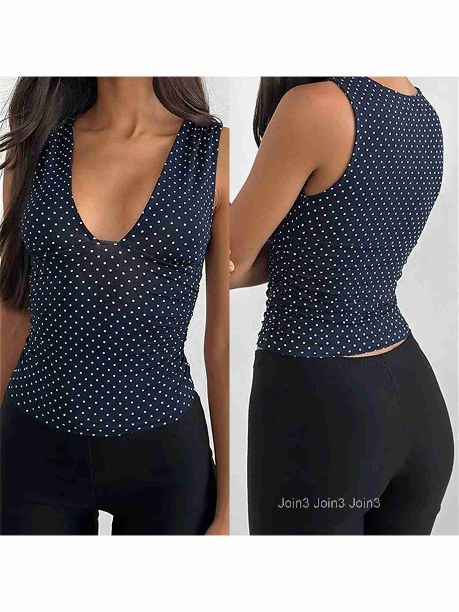 Elegant Floral Print Sleeveless Blouse with v Neckline and Fit Design Perfect for Summer Outfits and Casual Wear