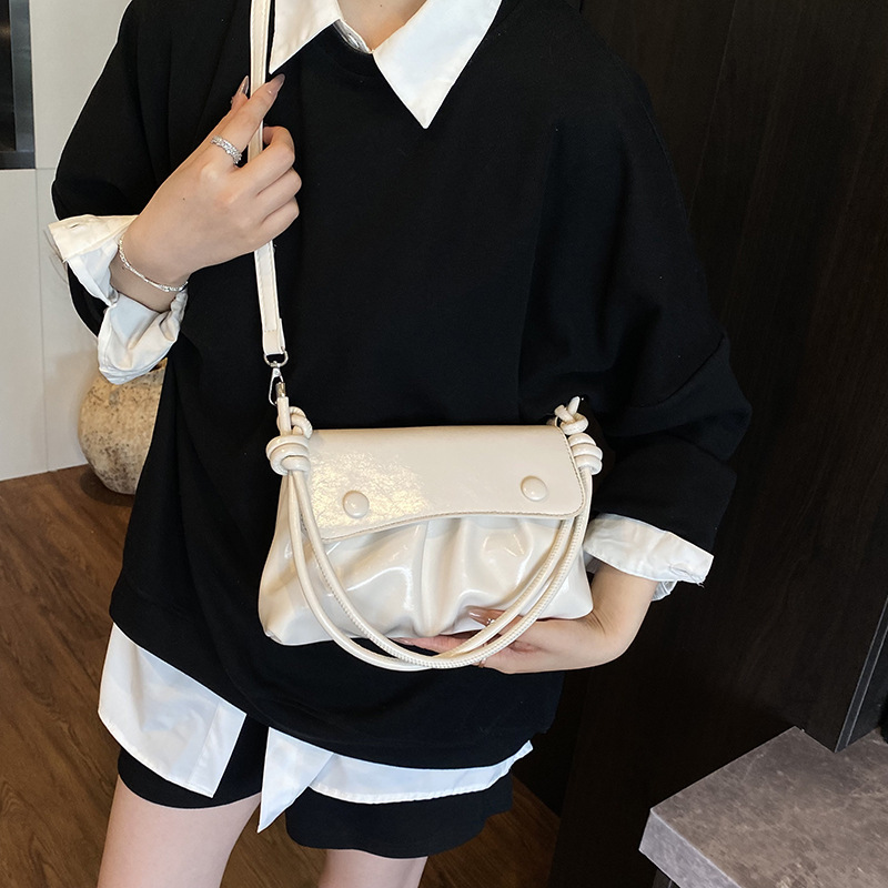 designer Pleated Small Bag for Women Summer 2025 New Trendy Fashion Versatile Chain Crossbody Shoulder Underarm Small Squar