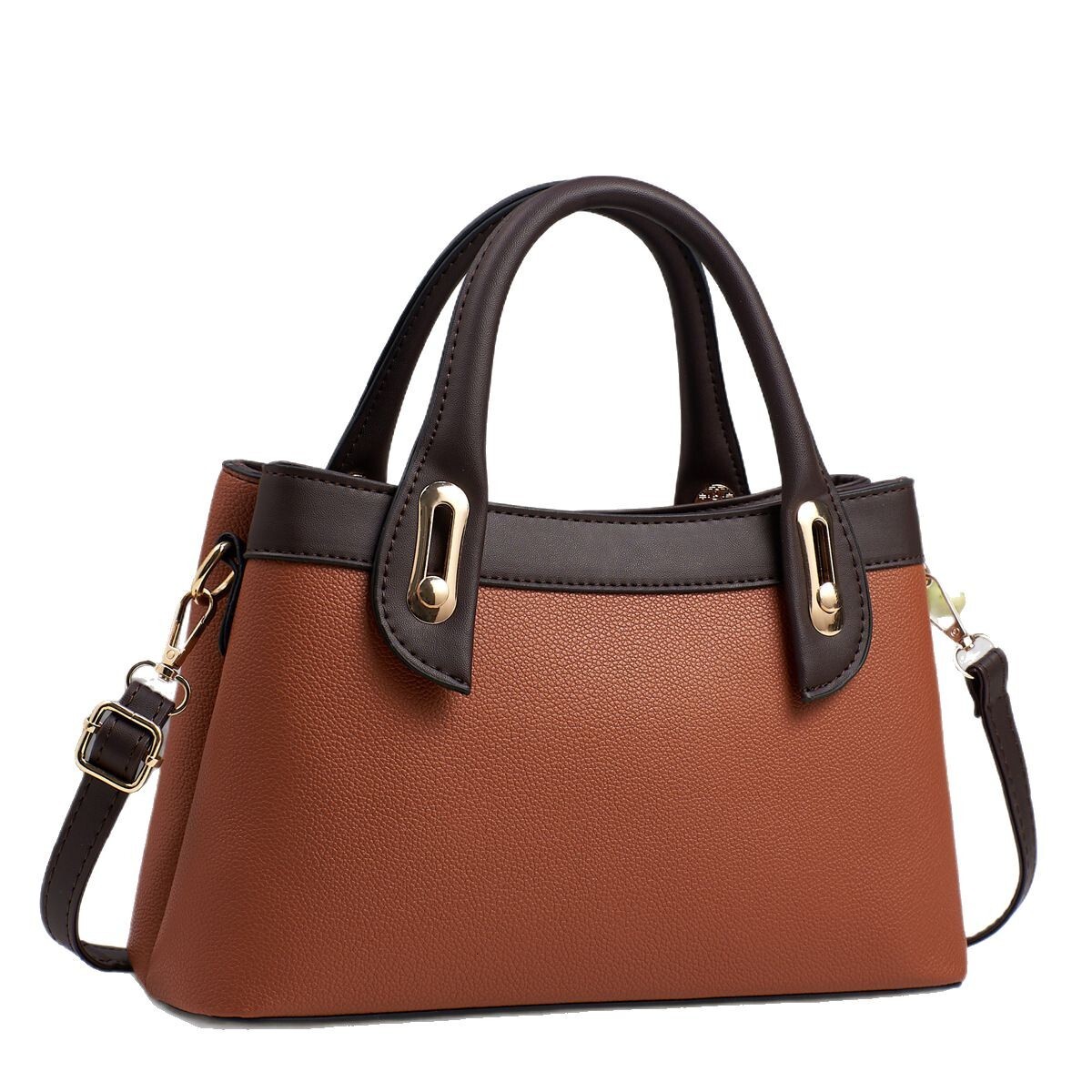 Luxury Brand Designer Bag New Cross-Border Bag For Women Trendy Lychee Texture Patchwork Shoulder Bag Large Capacity High-Quality Gift For Mom One-Pie