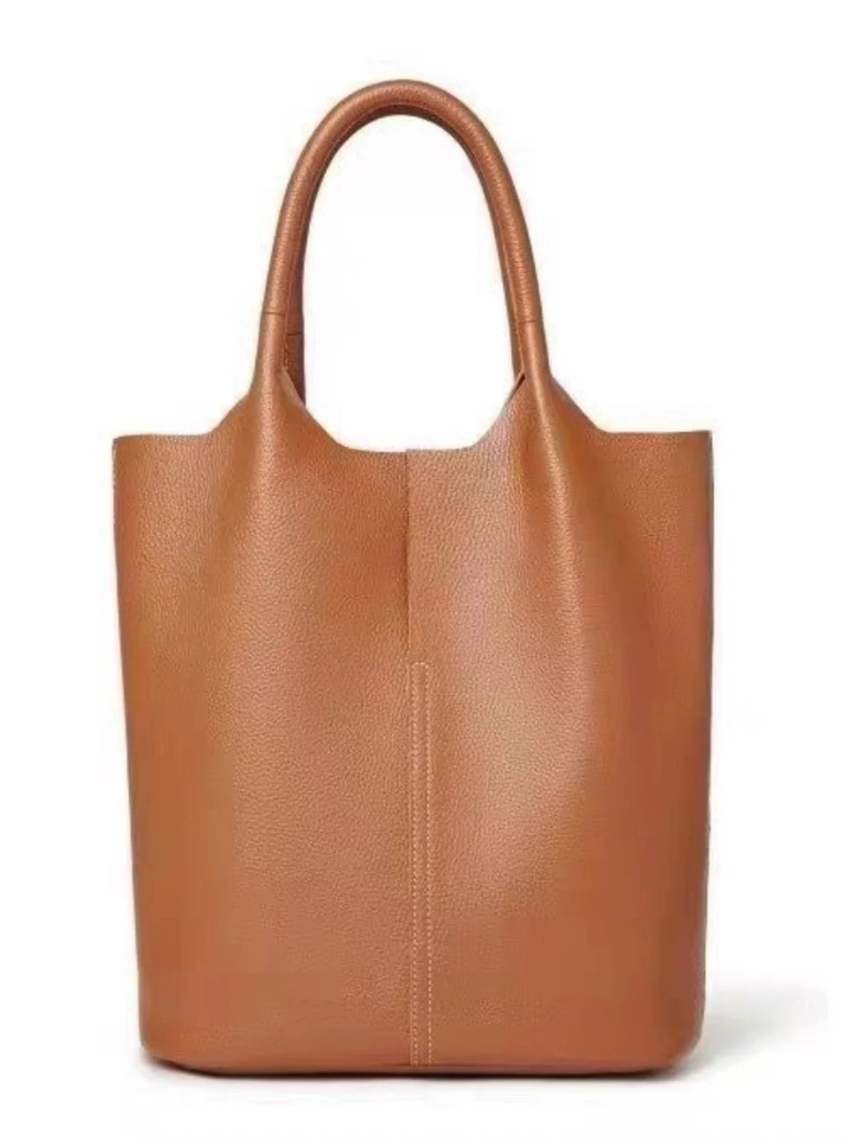 Sophisticated Ladies' Shoulder Bag Made from High-Quality Cowhide Stylish & Practical Genuine Leather Bucket Style