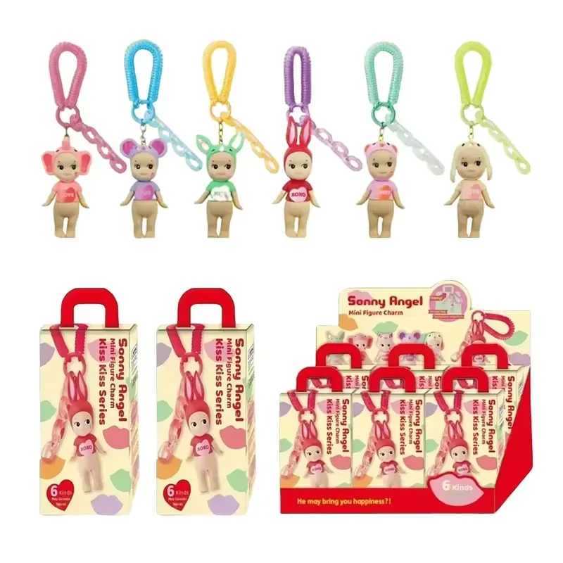 New Blind Box Angel Kiss Series Keychain Mystery Keychain Character Decoration Mini Figure Charm Birthday Gift Z250607