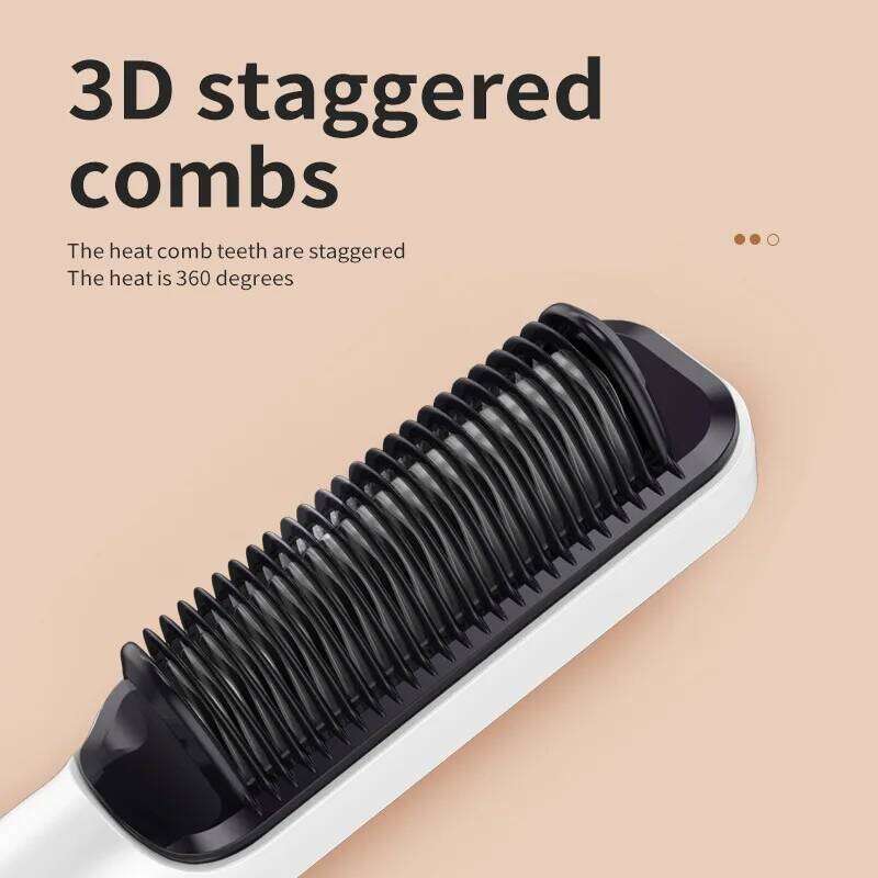 LCD Comb Negative Ion Does Not Damage Straight Curly Dual-Purpose Lazy Hair Straightener