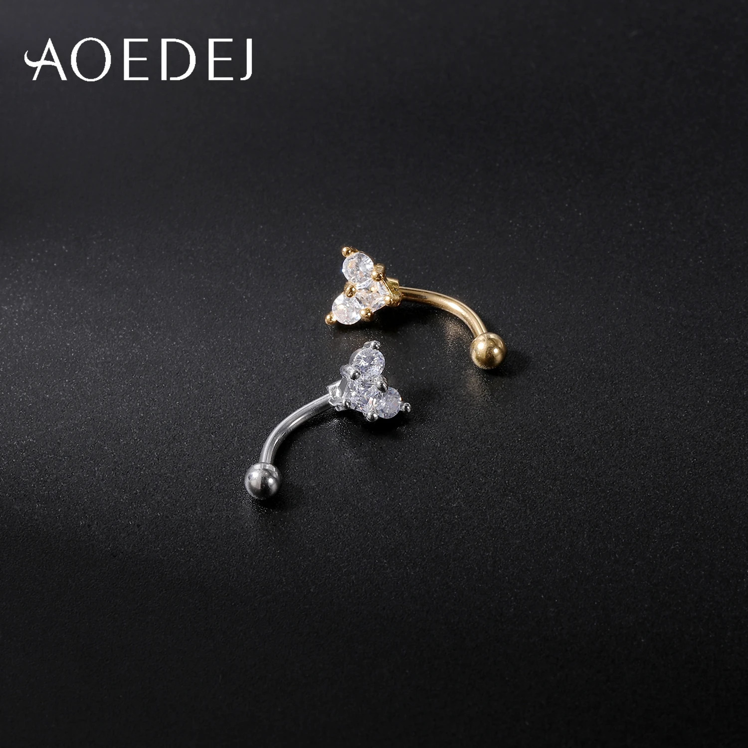 AOEDEJ 1 Piece Stainless Steel 16G Eyebrow Stud 810MM Piercing Star Moon Butterfly Shape Labret Lip Piercings Jewelry 250606