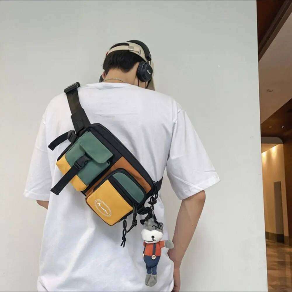 Nylon Men Large Capacity Chest Pack Casual Sling Sports Male Shoulder Outdoor Crossbody Bag