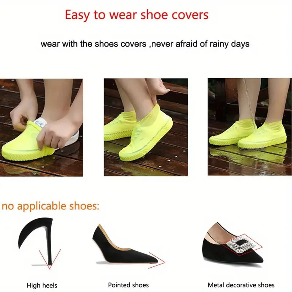 Outdoor Latex Rain Boots Waterproof Shoe Cover That Can Be Reused For Prevention Multiple Colors To Choose From Durable 250528