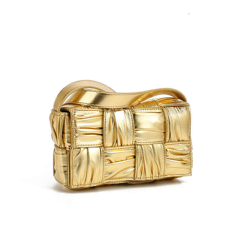 Woven for Women 2024 New High-Quality Large Capacity Shoulder Crossbody Checkered Pleated Women's Bag