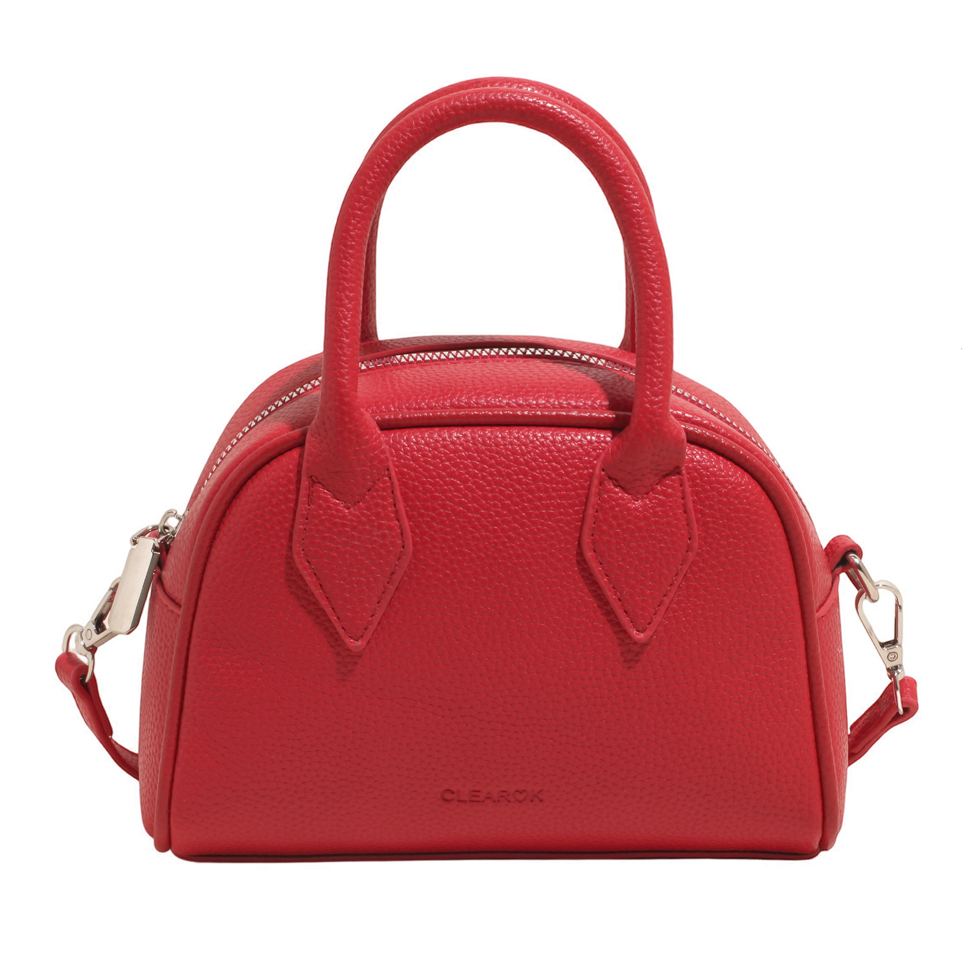 designer High-End Handbag for Women 2025 New Fashion Trend Bowling Bag Textured Lychee Pattern Shoulder Crossbody Bag