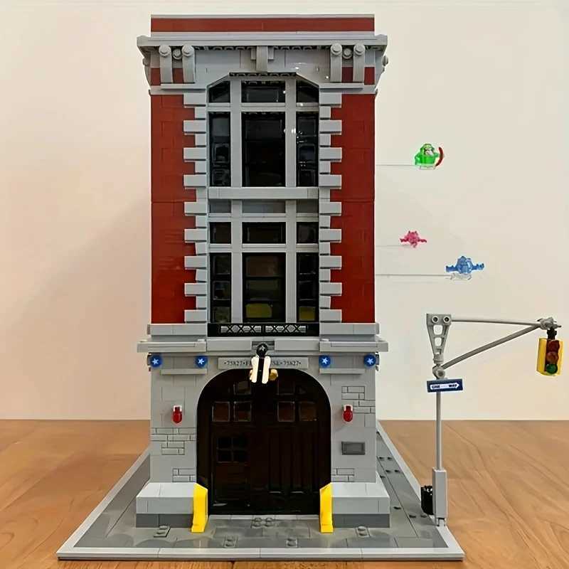 4634Pcs City Street View Ghostbusters Firehouse Headquarters 16001 Building Blocks Bricks Kit Compatible 75827 Kid Birthday Gift Z250607