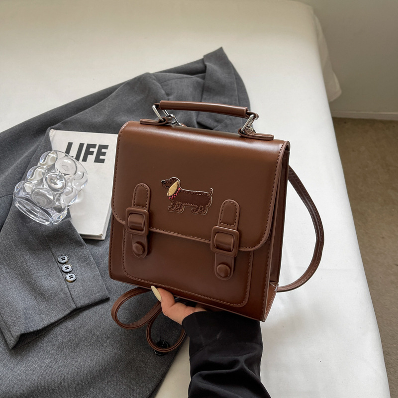 designer French Retro Color-Block Backpack for Women, Cambridge Bag, Autumn/Winter 2025 New Trendy Women's Bag, Single Shoulder Crossbody Handbag