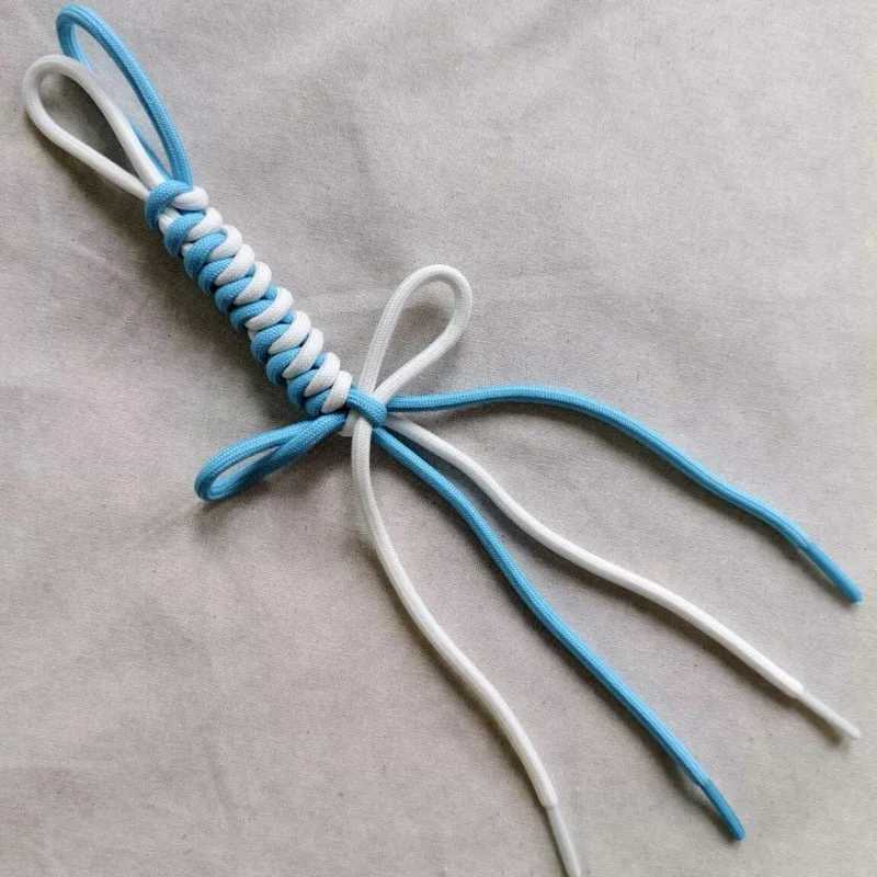 INS DIY Bag Charm Nylon Handmade Snake Knot Pendant Keychain Keyring For Women Handbag Hanging Dec Key HolderXJ250607