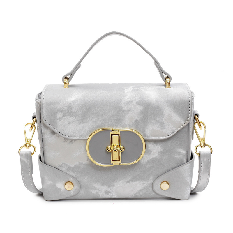 Free Shipping Designer Bag Korean Style Fashionable Contrasting Color Square Bag High-end Handbag Small Fragrance New Style Versatile Women's Cro