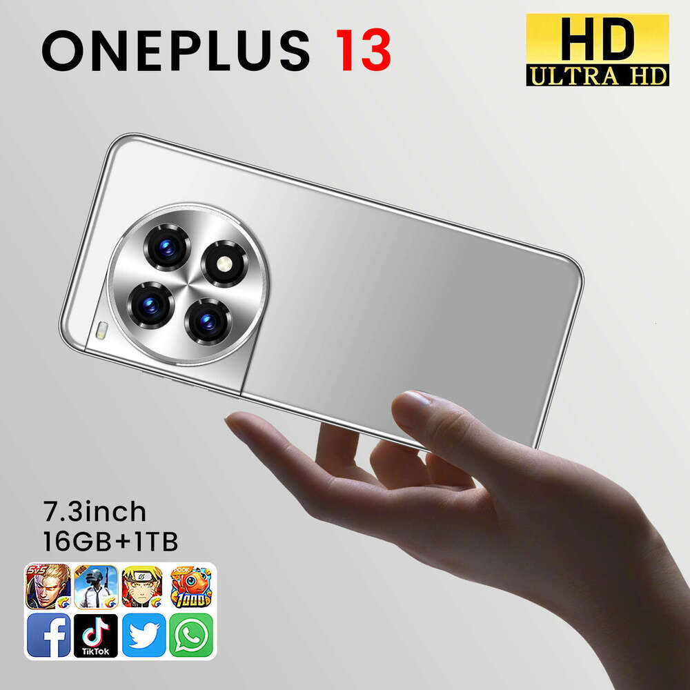 2025 Smart 7.3inch OnePlus 13 16+1T Android Phone 72MP+108MP Camera Mobile Fingerprint new arrival Face ID GPS