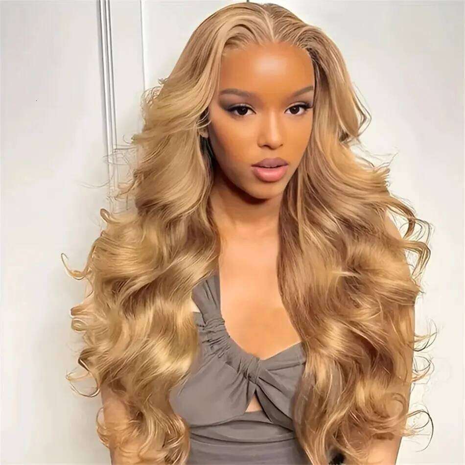 NAMM 13x4 27 13x6 Hd Frontal 200 Density Body Wave Lace Front Wig Honey Blonde Human Hair Wigs