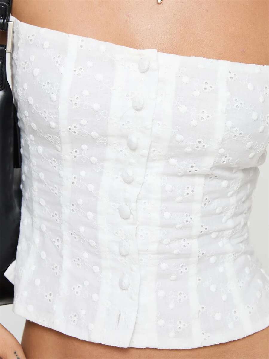 Womens Floral Lace Sleeveless Blouse Square Neck Ruffle Hem Tank Top Button Front Cami Shirt Embroidered Tops