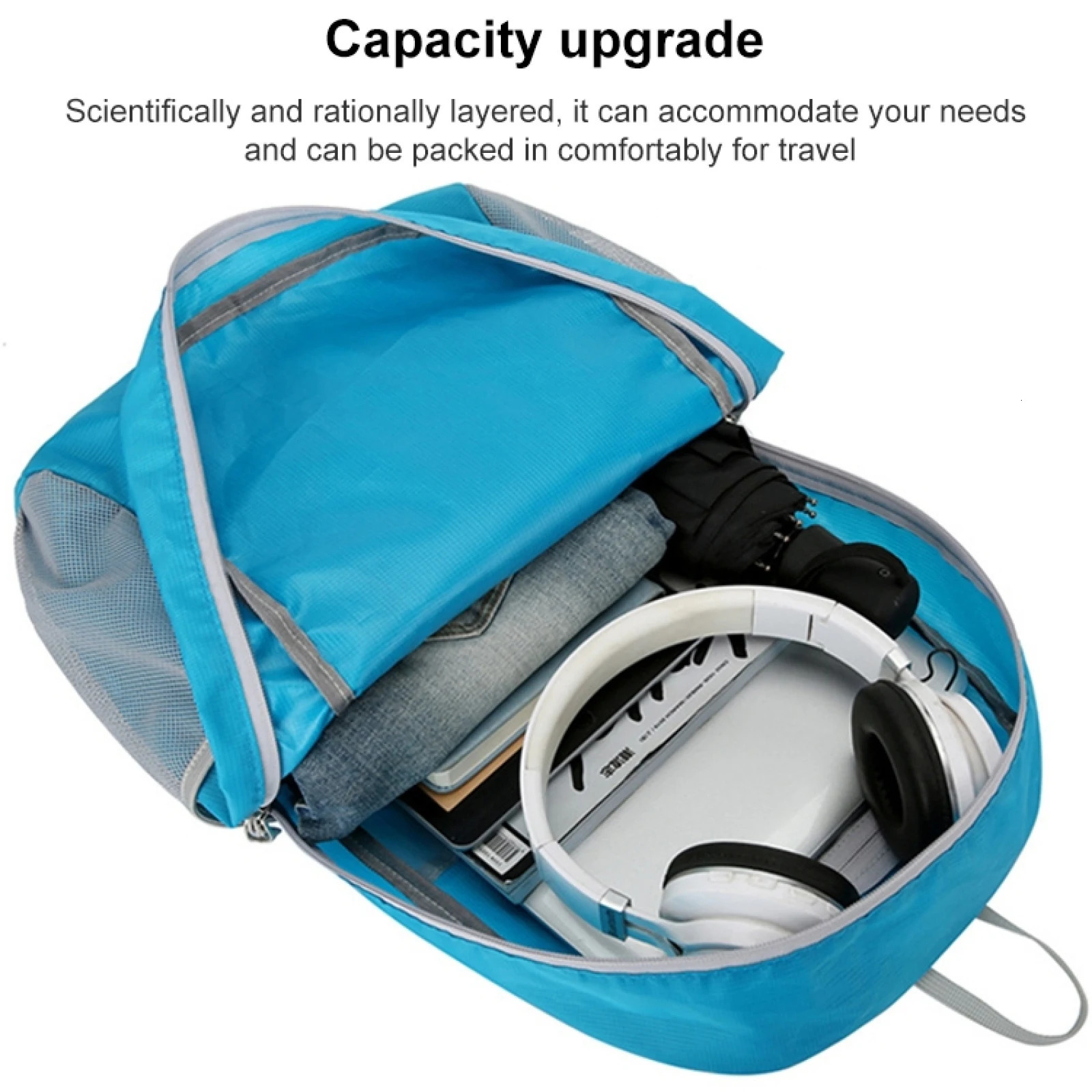 HAWEEL Hiking Portable Foldable Backpack Large Capacity Waterproof Shoulder Bag Outdoor Camping Picnic Travel Backpack 250605