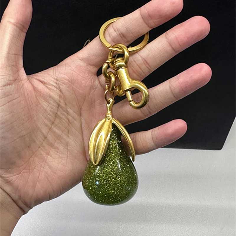 2025 New Exquisite Crystal Green Pear Pendant ForHandbag Shoulder Bag DIY Bag Charm AccessoryXJ250607