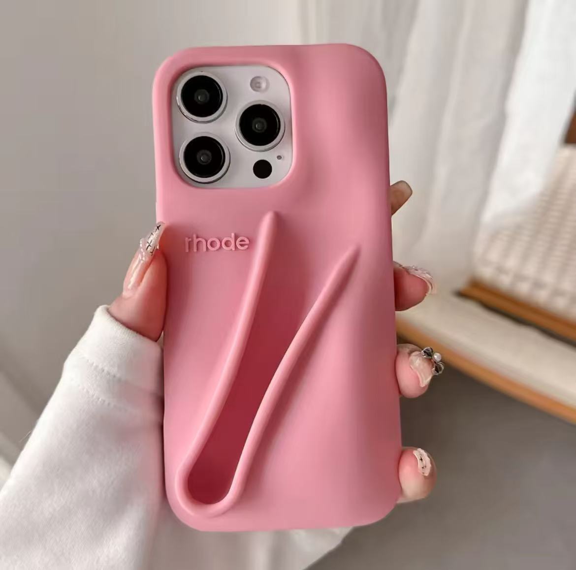 Rhode Lipstick Cases Portable Protective Series Silicone Phone Case For iPhone 16E 16 11 12 13 14 15 Pro Max Plus Fashion Style