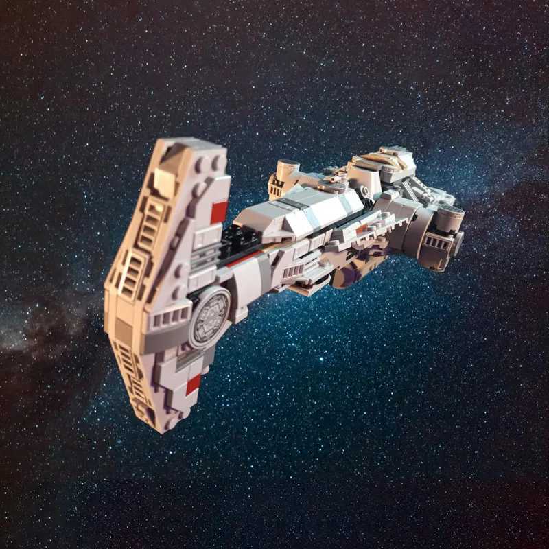 NEW MOC Starship Series Mid-Scale Hammerhead Corvette Model Building Blocks Spacecraft Brick DIY Set Christmas Gifts Kids Toys Z250607