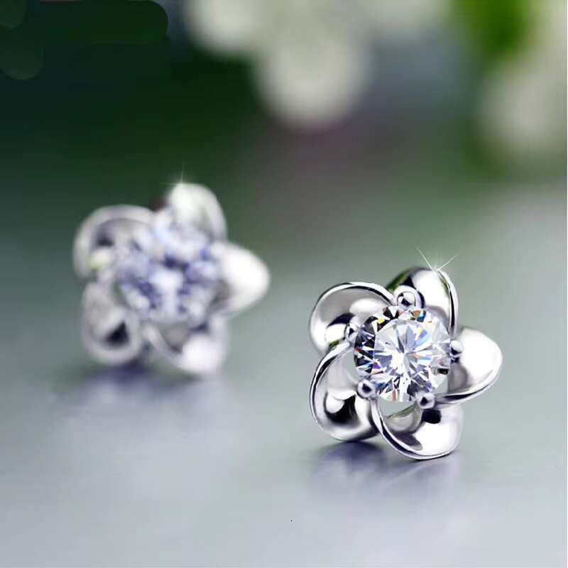Classic Mossanite Screw Back Luxury Jewelry 925 Silver Moissanite Diamond Earrings for Women