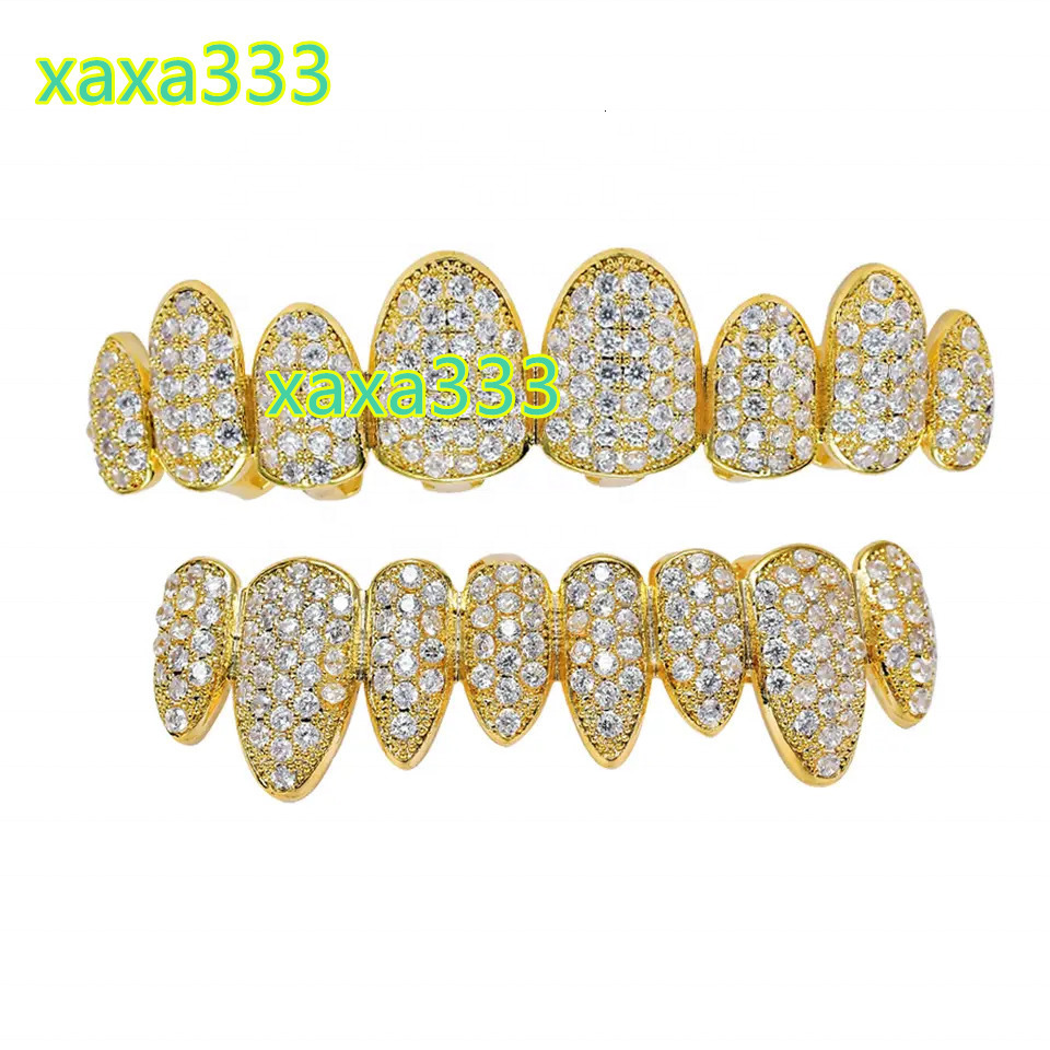 European and American Hip Hop Fashion New Body Jewelry Bracelet Irregular Exaggerated Moissanite Hip Hop Tooth Set