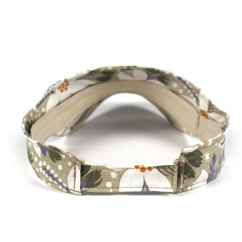 Floral Print Summer Visor Hats Spring Summer Womens Outdoor Sun Protection Empty Top Visors For Girl 250603