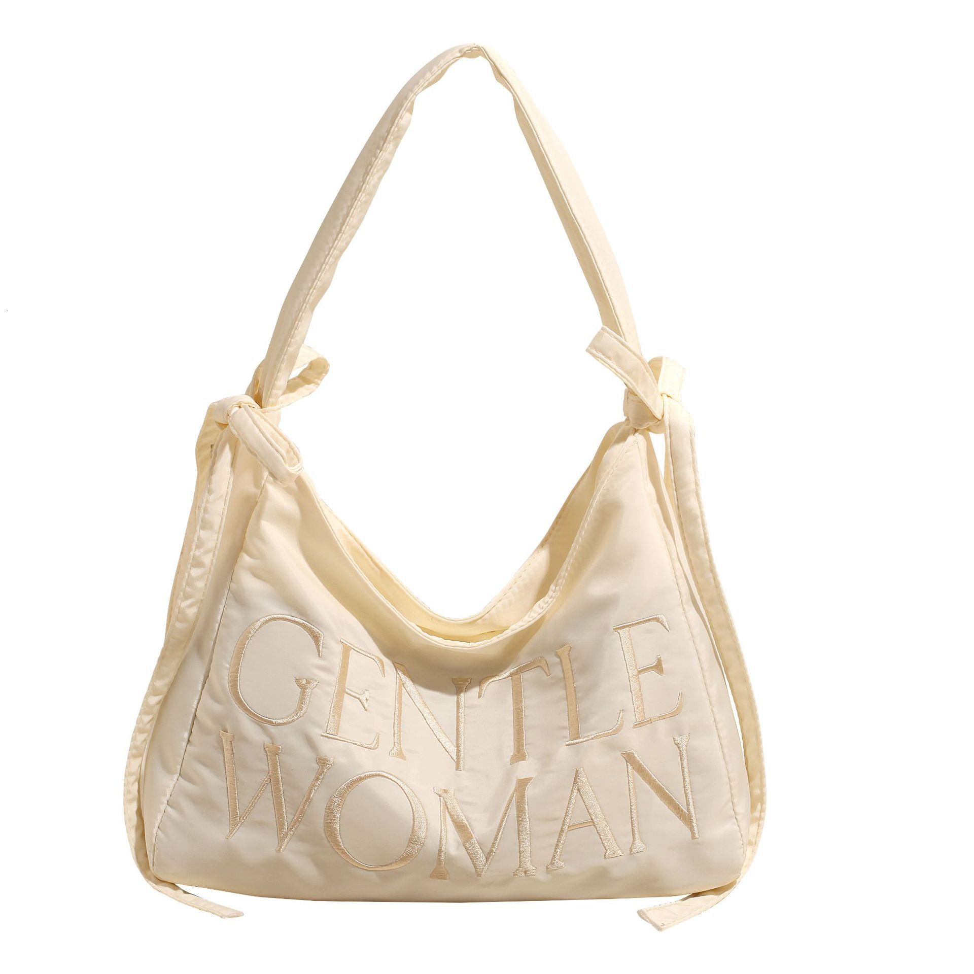 designer Large Capacity Casual Embroidered Letter Shoulder Underarm Bag for Women 2025 New Versatile Commuter Handheld Tote Bag