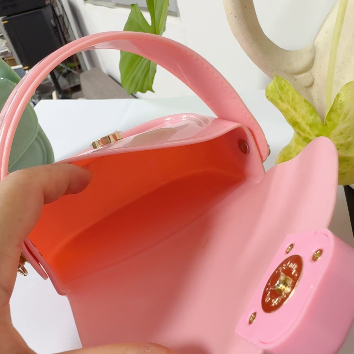 Free Shipping 2025 New Designer Bag Cross-border Hot Selling J Letter Jelly Shoulder Width Handbag PVC Luxury Coin Wallet