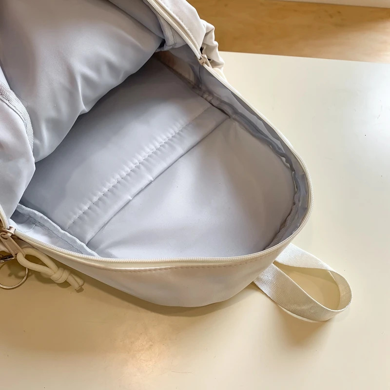 Large Capacity Double Shoulder Bag Solid Color Fashion Casual Backpack with Adjustable Straps Womens Stylish Cute Schoolbag 250605