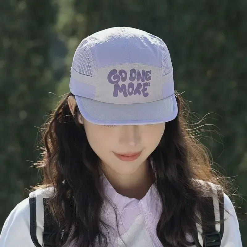 Summer Contrasting Color Quick-drying Mesh Baseball Caps Men Women Fashion Breathable 5-Panel Sunshade Casual Short Eave Sun Cap 250605