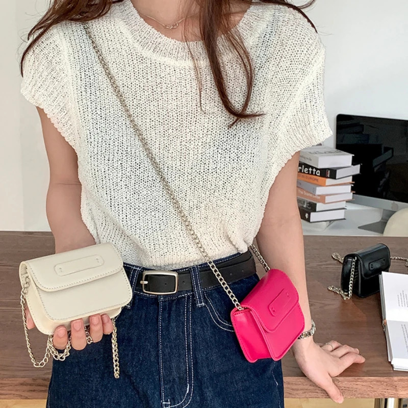Korean Fashion Shoulder Bags Mini Square PU Leather Lipstick Toiletry Crossbody Bags for Women Coin Handbags Purses 250606
