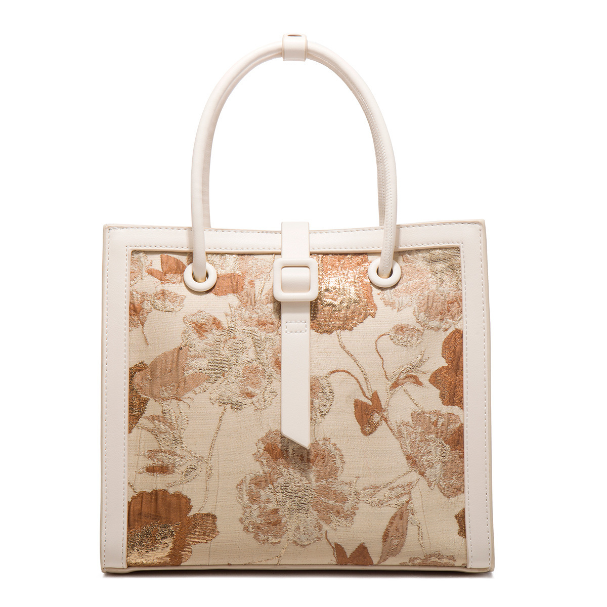 Free Shipping Chinese Flower Embroidery Handbag Designer Wedding Bride Bag Women's 2025 Summer New Large Capacity Fashionable Printed Shoulder Ba