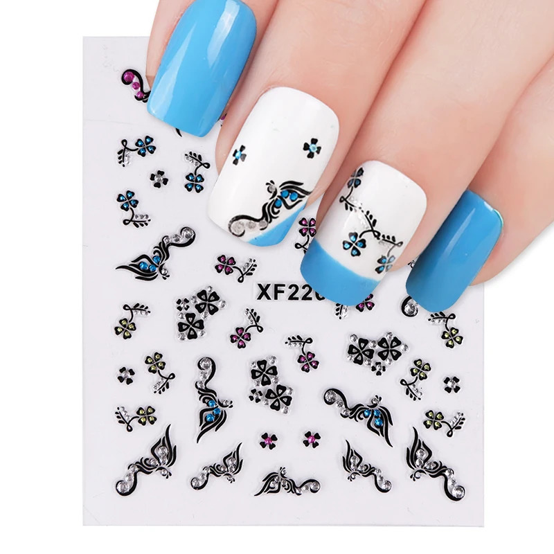 1sheets Gold Zipper 3d ns Nail Art Stickers Decals Manicure Decor Tools DIY Tips Fashion Accessories LAXF6021 250605