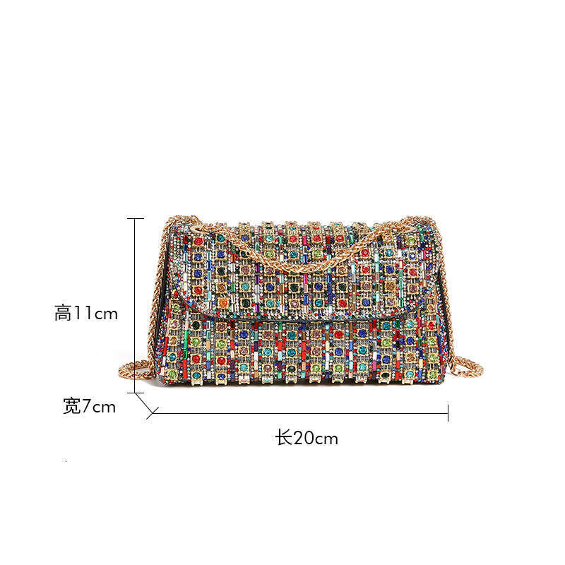 Hot Selling 2024 Shiny Full Diamond Evening Clutch Fashion Banquet Rhinestone Shoulder Crossbody Bag