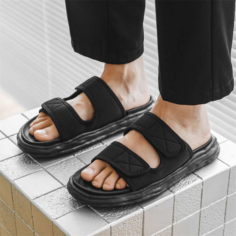 Men's Plus Size 2025 Summer New Lightweight High Elasticity Stepping Comfort Sandals Korean Fashion Trend