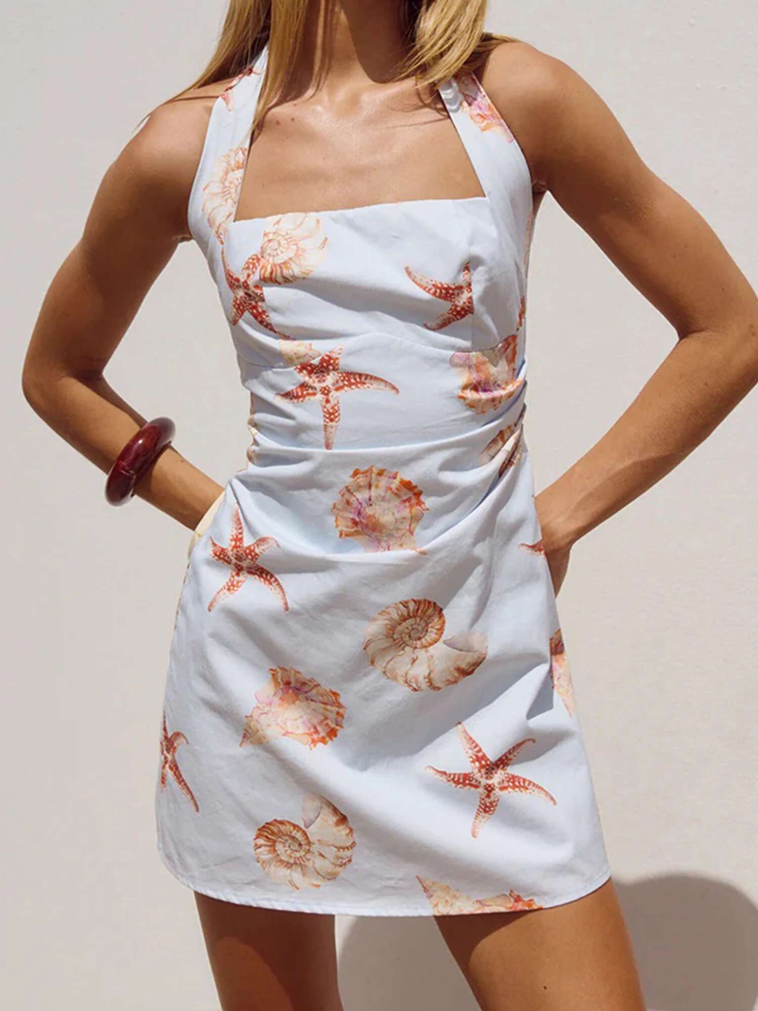 Elegant Floral Print Off Shoulder Ruffle Bodycon Dress for Womensummer Beach Party Wedding Guest Dress