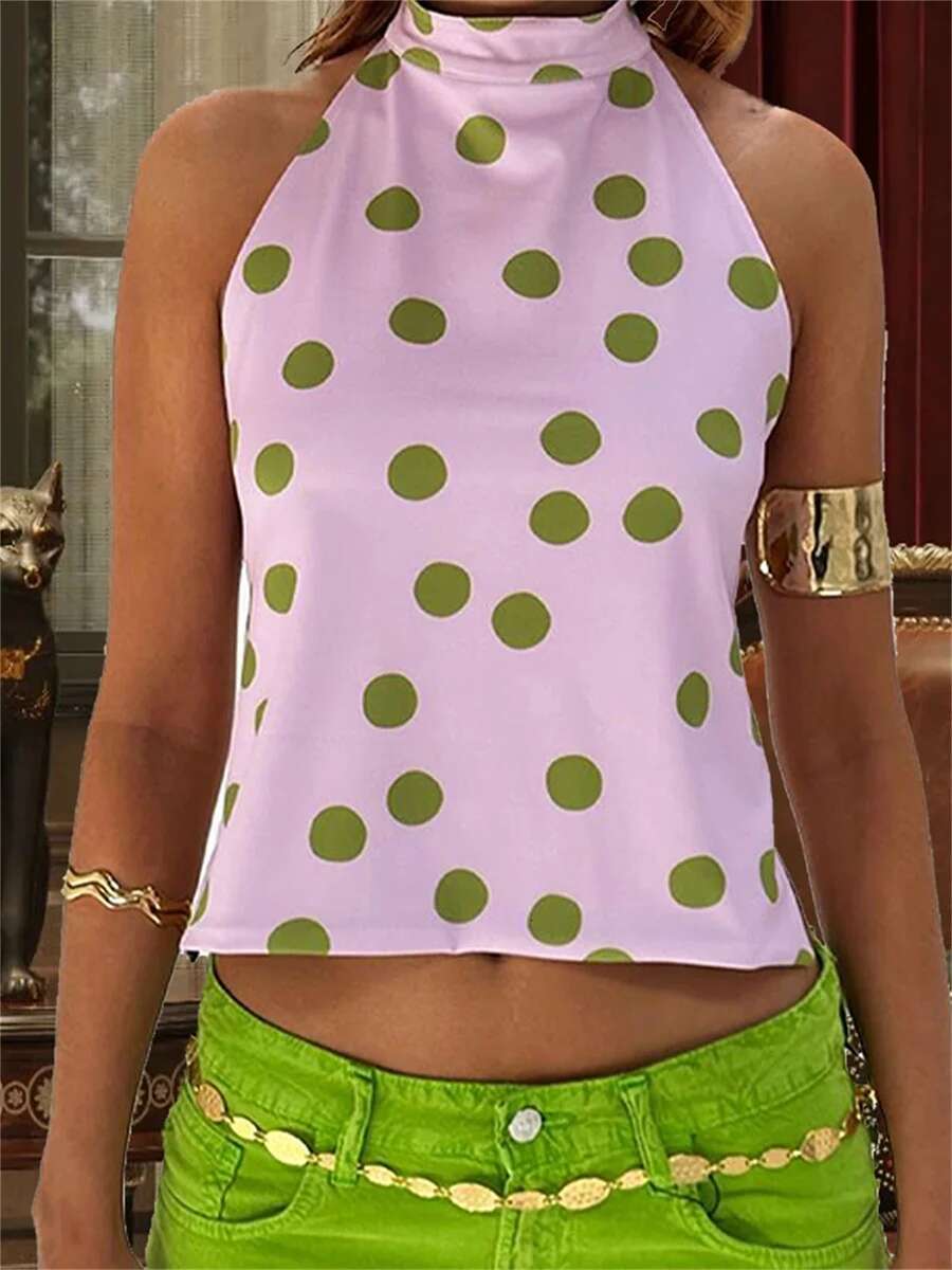 Womensexy V-neck Lace Camisole Tank Top Sleeveless Backless Floral Print Summer Blouse for Beach Vacation Party