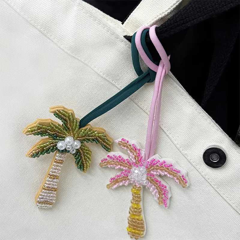 Popular Handmade Sequin Charm Rhinestone Beading Coconut Tree Hanging Rope 3D Crystal Patch Bag Clothing DIY Applique Pendant XJ250607
