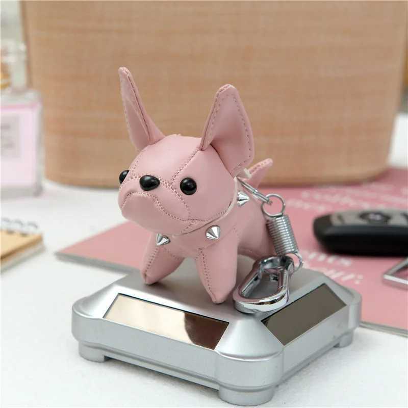 Key Chain French Bulldog Punk Mens Car Keychain Leather Dog Keychain Cute Women Bag Pendant Jewelry Trinket Key Ring Key Chain XJ250607