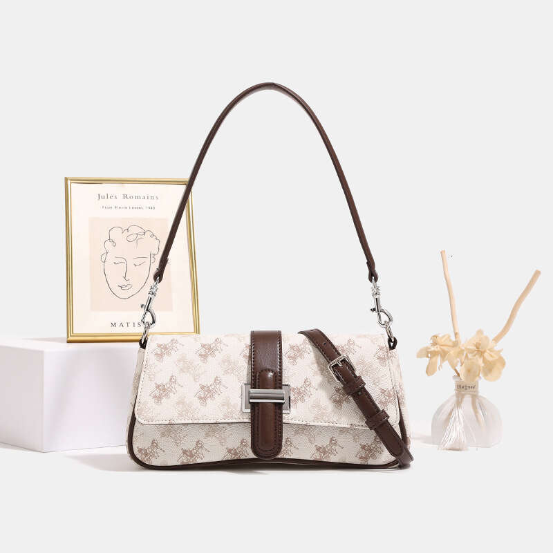 Trendy Niche Popular High-End for Women 2024 New Fashion Single Shoulder Crossbody Versatile Baguette Underarm Bag