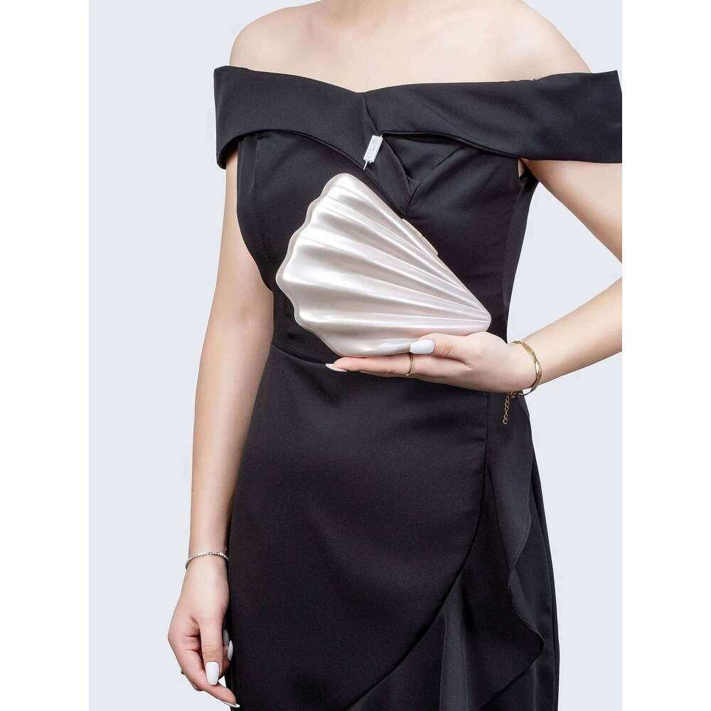 2025 Acrylic Shape Clutch Bags Women Designer Evening Party Cute Purse White Shell Handbag Chain Shoulder Bag Beach