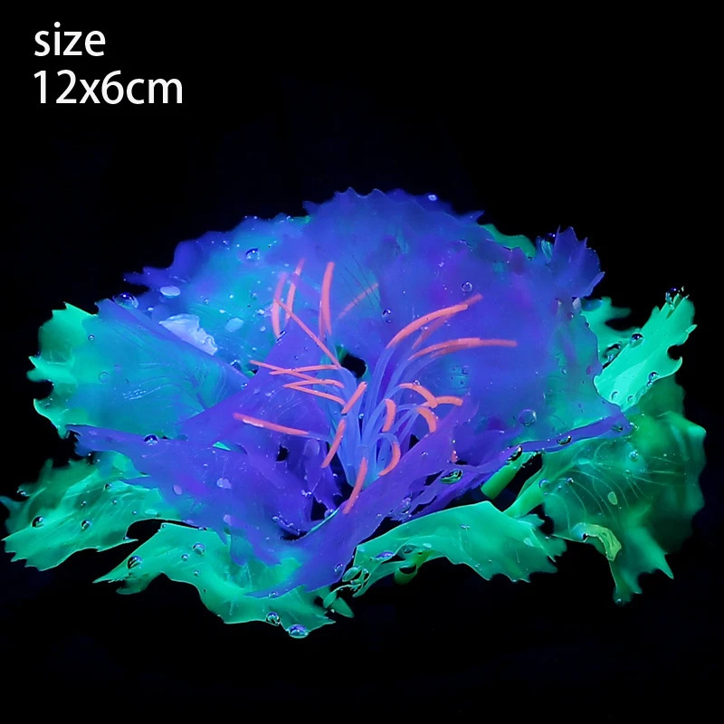 Artificial False Flower Emulation Silica Gel Aquatic Plant Ornaments Aquarium Underwater World Fish Tank Landscaping Decoration 250604