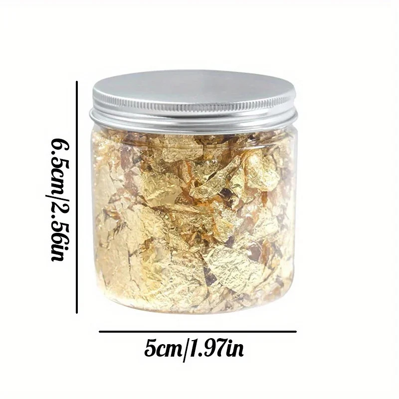 Nail Art Accessories Gold Silver Copper Foil Sequins Glitter Leaf Flake Sheet Bulk Paper For Gilding Manicure Decoration 250605