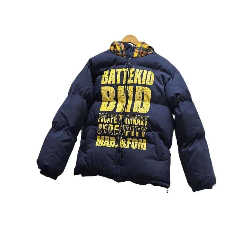 American Vintage Letter Print Hooded Cotton-Padded Jacket Loose Fit Casual Cotton Coat For Men And Women Winter High Street