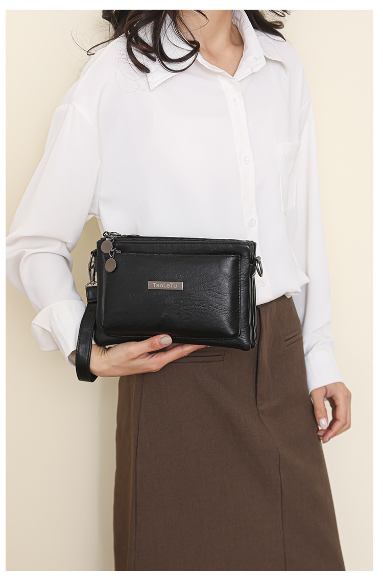 Free Shipping 2025 New Designer Bag Genuine Leather Luxury Women's Wallet Fashionable Multi Compartment Handbag High-end Trendy Shoulder Bag