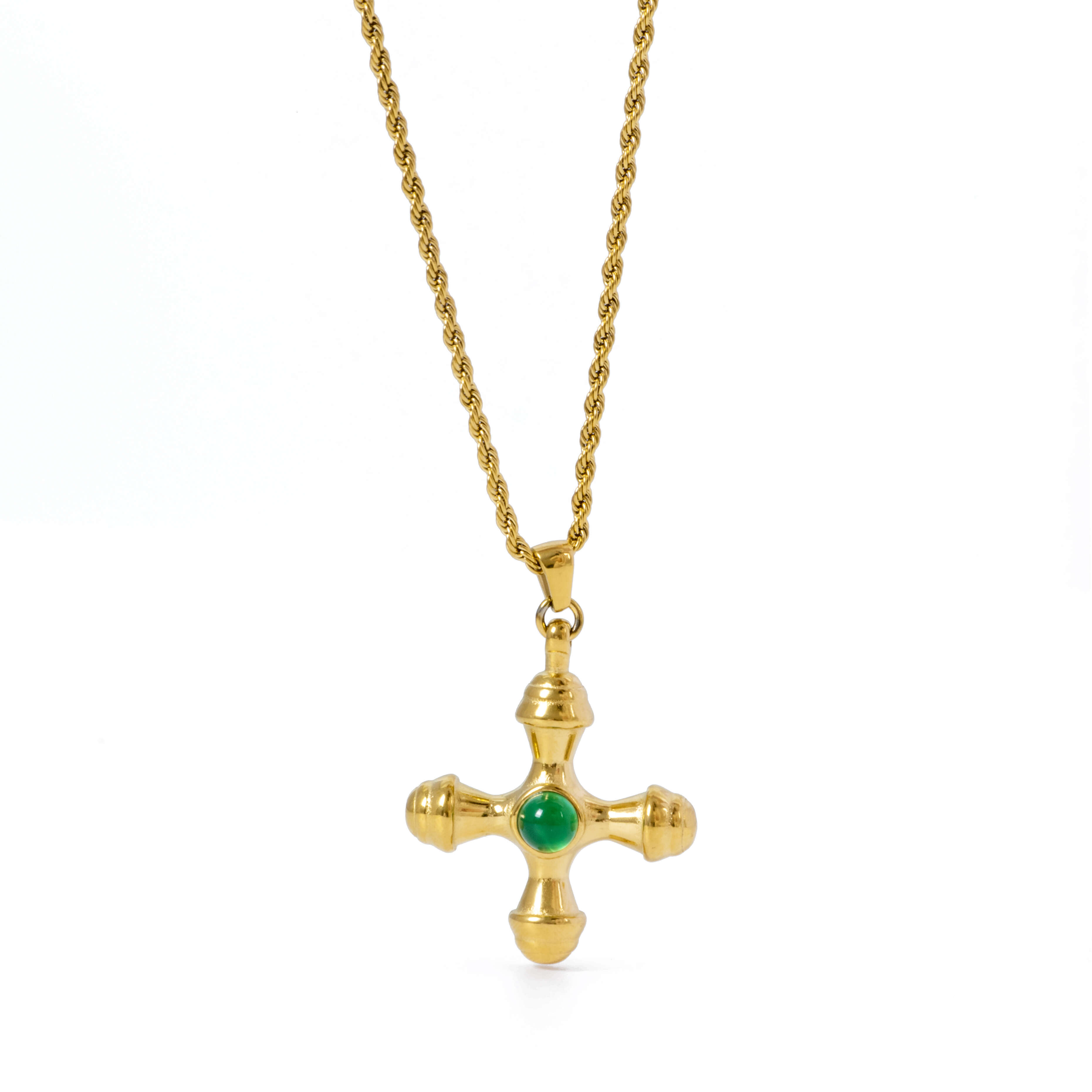 Fashion Jewelry Wholesale Customized 18K Gold Stainless Steel Cross Necklace Stainless Steel Pendant Necklace for Men Women