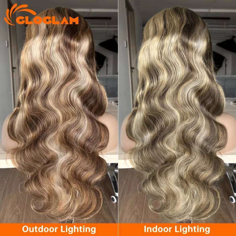 NAMM Body Wave Ash Blonde 13x6 Transparent Frontal Wig Human Hair Pre Plucked Lace Front Wigs